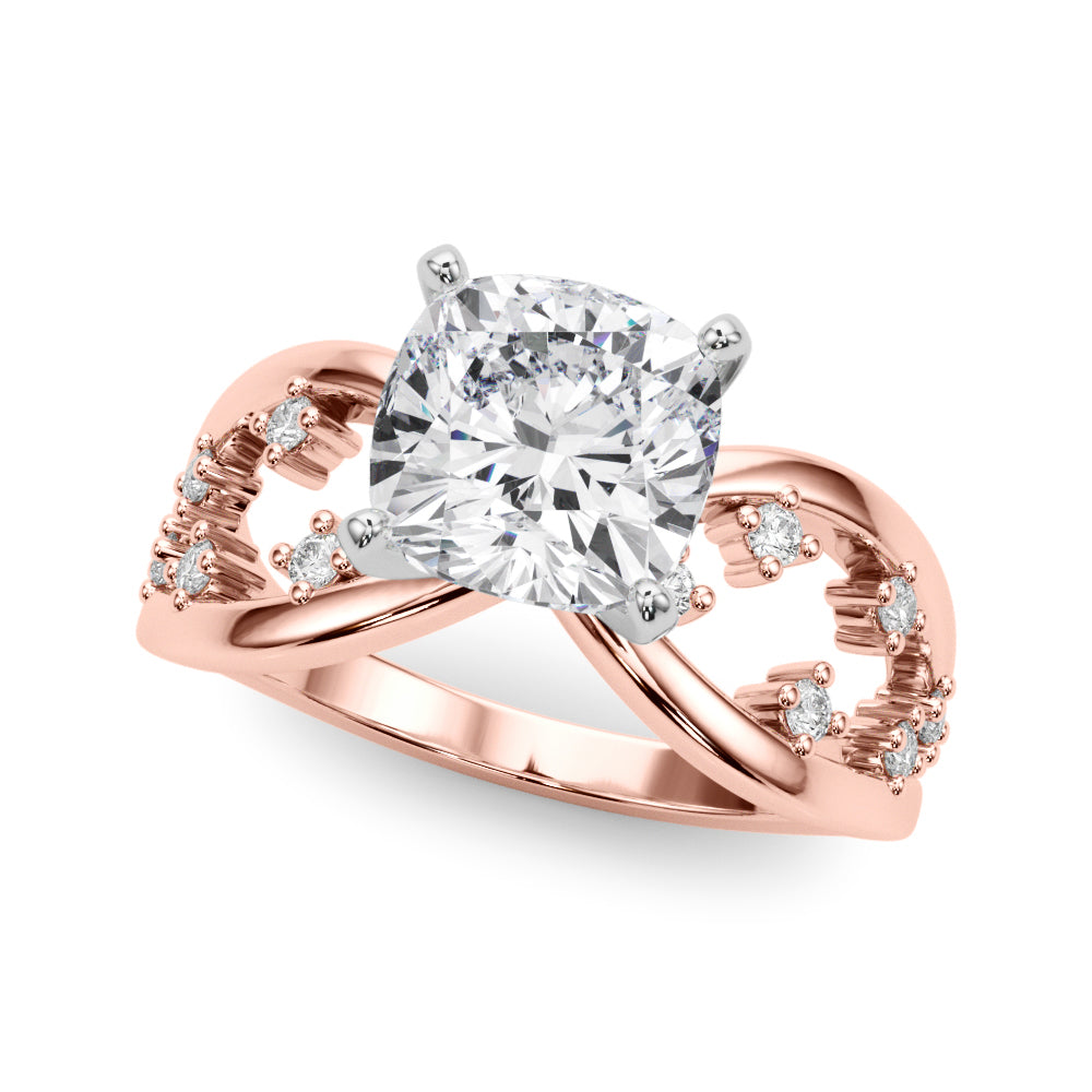 Bespoke Sidestone Round Diamond Engagement Ring — 9K/18K Gold & Platinum