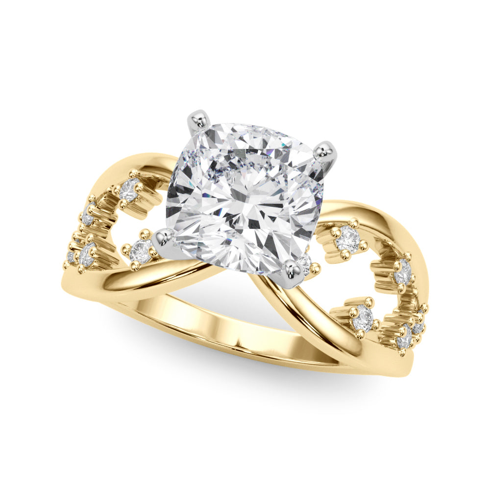 Bespoke Sidestone Round Diamond Engagement Ring — 9K/18K Gold & Platinum