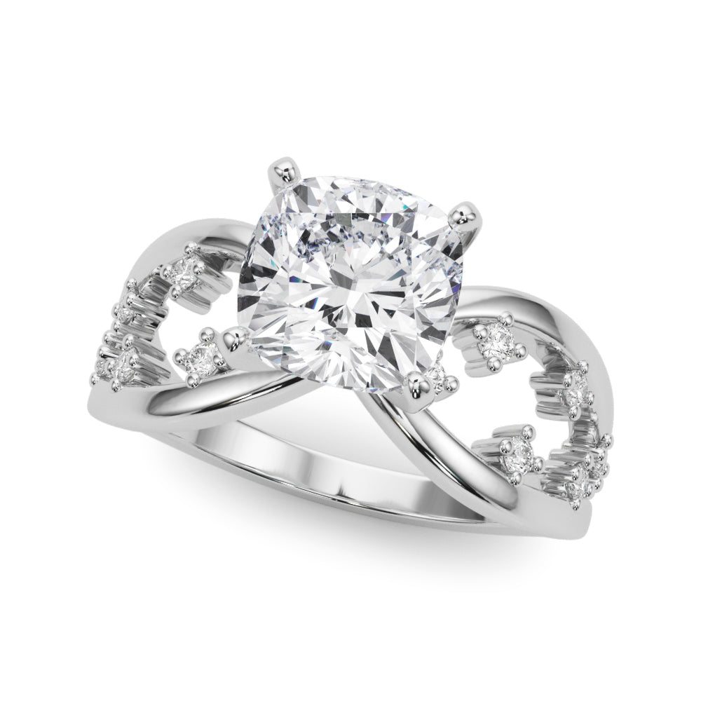 Bespoke Sidestone Round Diamond Engagement Ring — 9K/18K Gold & Platinum