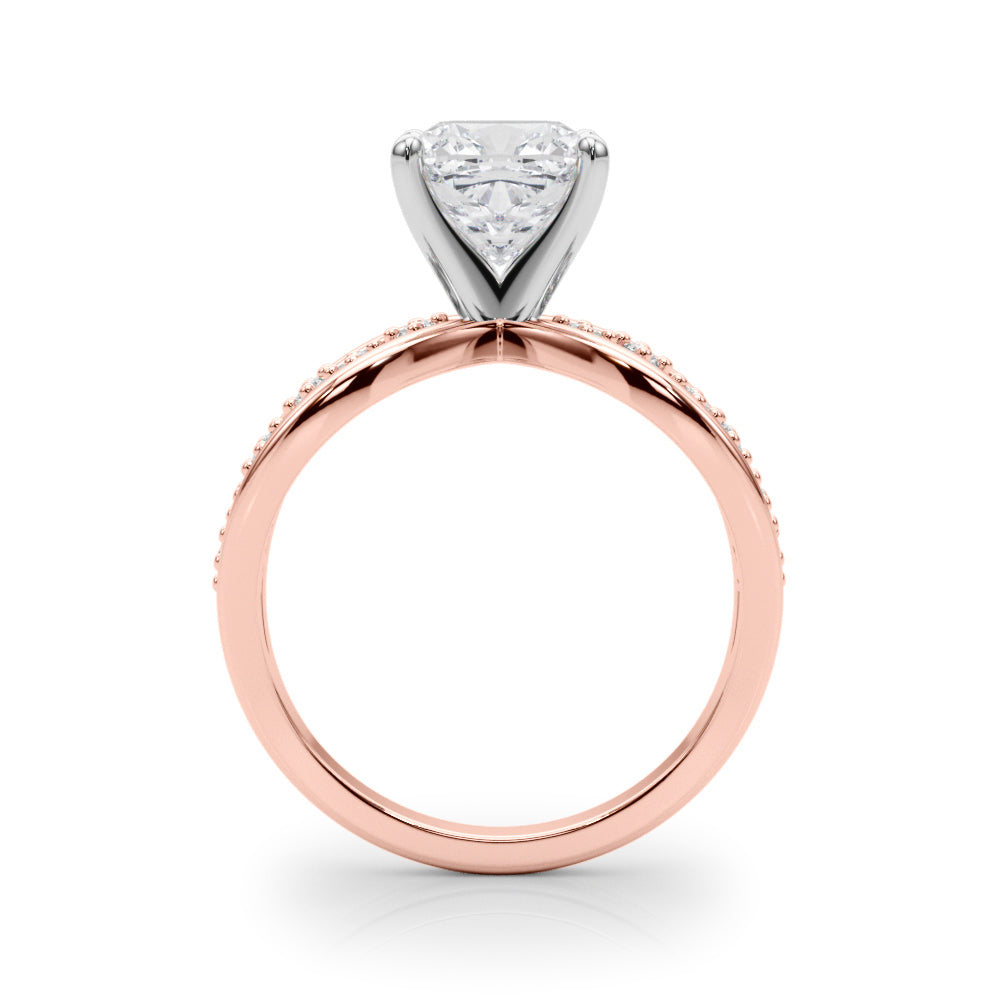 Bespoke Sidestone Round Diamond Engagement Ring — 9K/18K Gold & Platinum