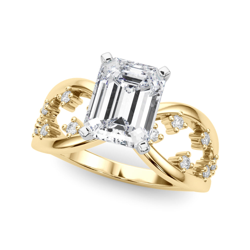 Bespoke Sidestone Round Diamond Engagement Ring — 9K/18K Gold & Platinum