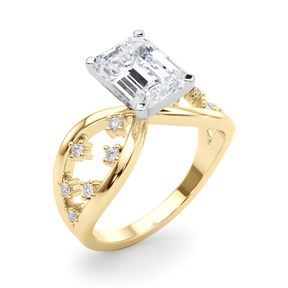 Bespoke Sidestone Round Diamond Engagement Ring — 9K/18K Gold & Platinum