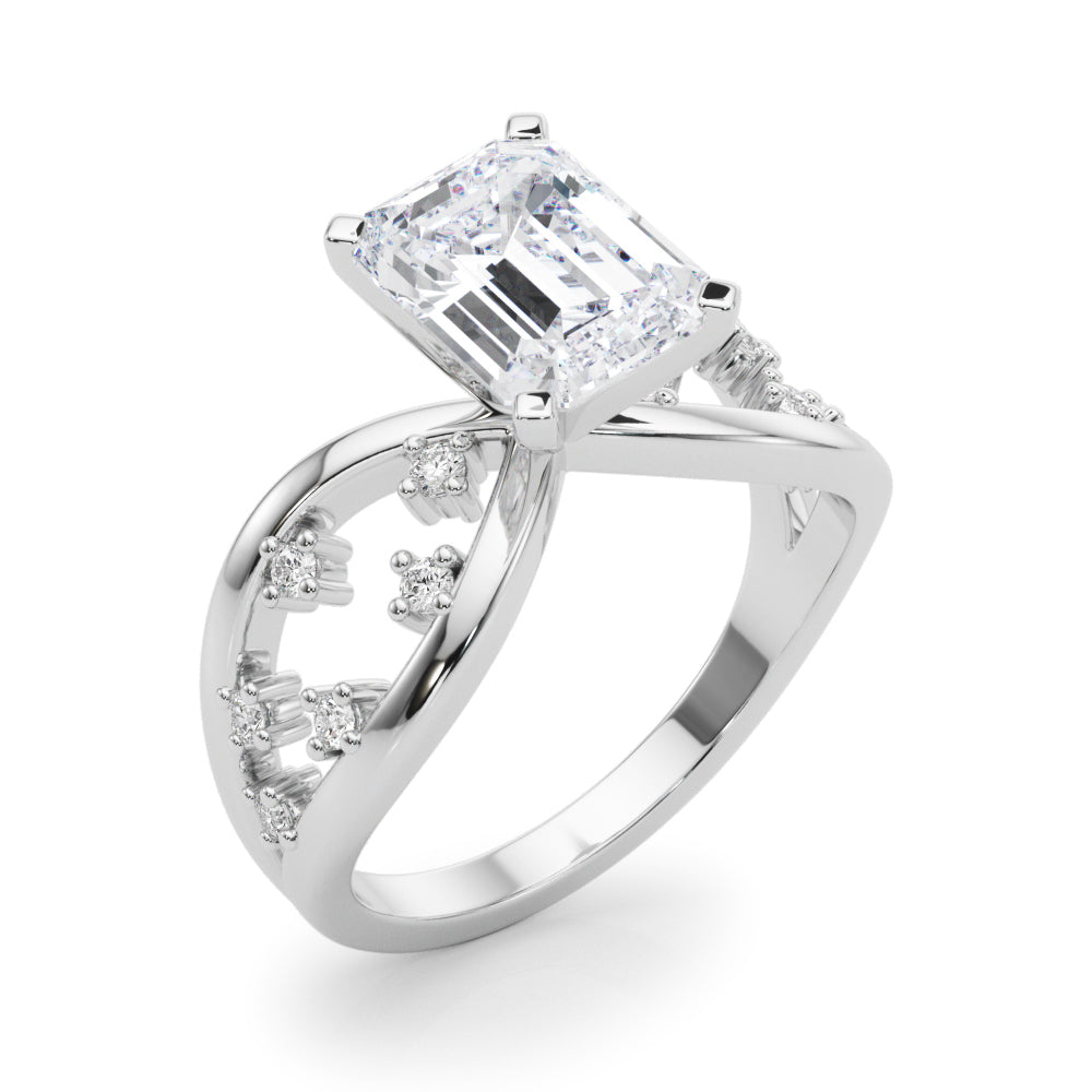 Bespoke Sidestone Round Diamond Engagement Ring — 9K/18K Gold & Platinum