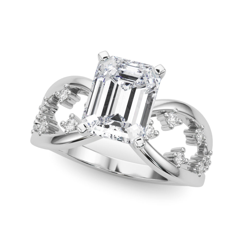 Bespoke Sidestone Round Diamond Engagement Ring — 9K/18K Gold & Platinum