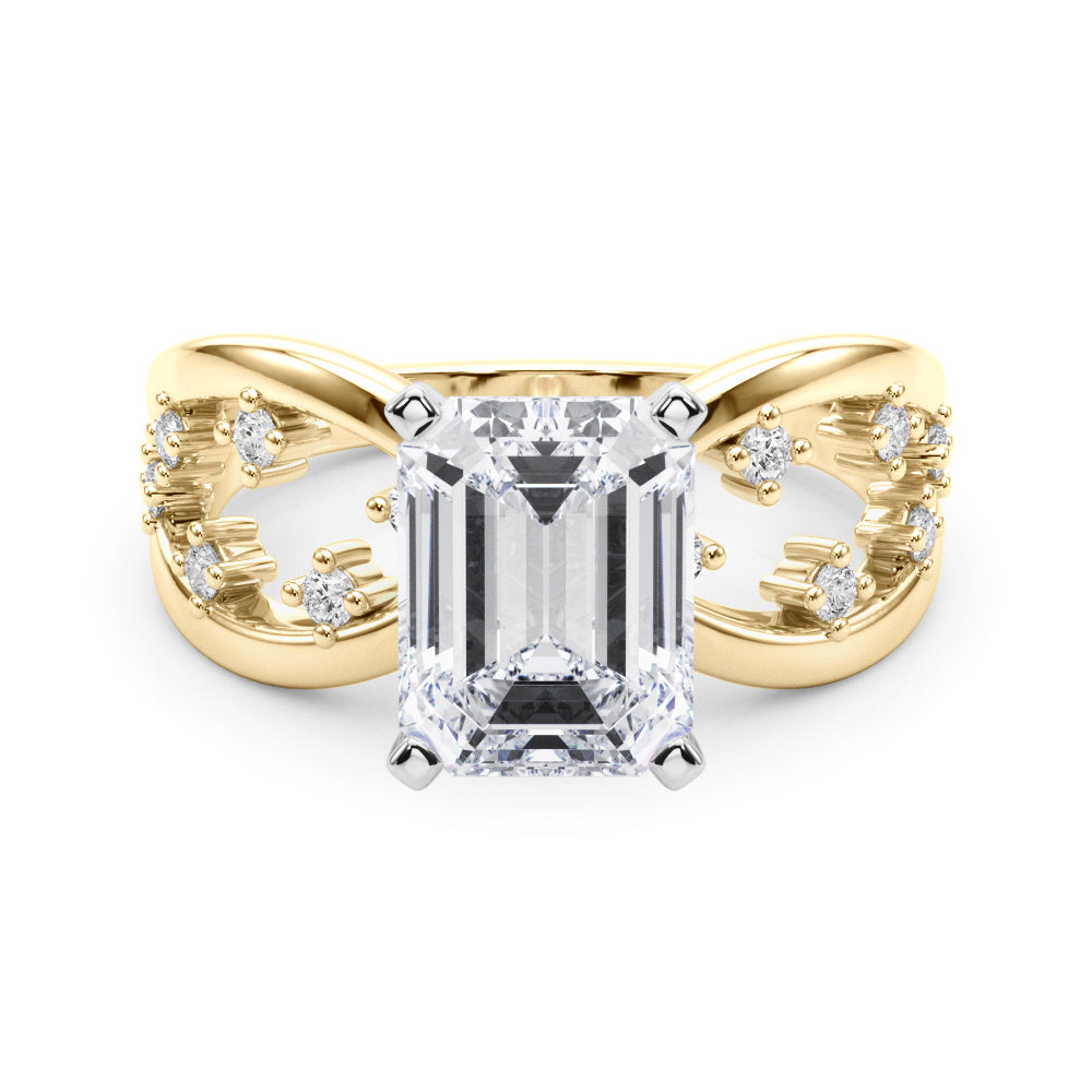 Bespoke Sidestone Round Diamond Engagement Ring — 9K/18K Gold & Platinum