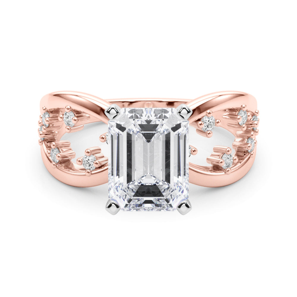 Bespoke Sidestone Round Diamond Engagement Ring — 9K/18K Gold & Platinum