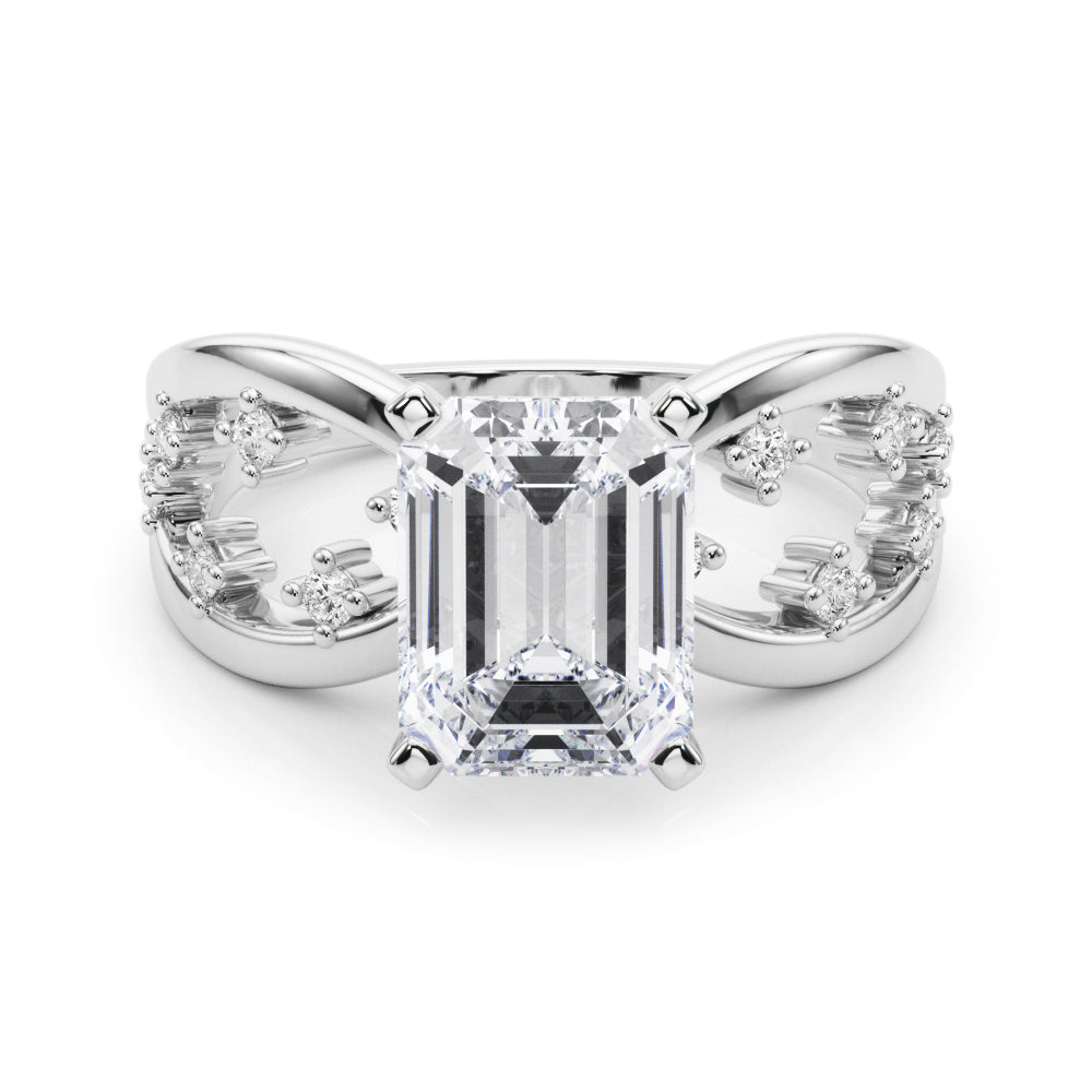 Bespoke Sidestone Round Diamond Engagement Ring — 9K/18K Gold & Platinum
