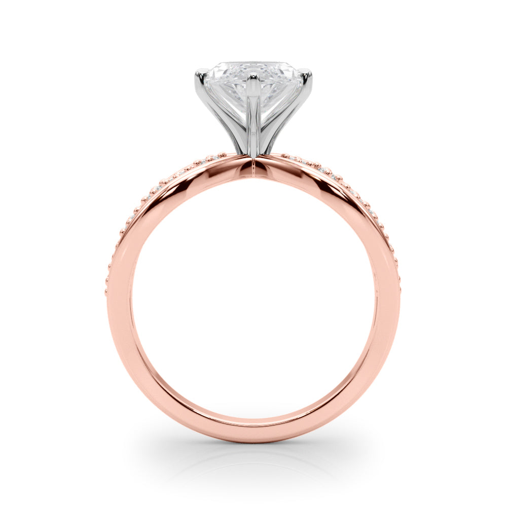 Bespoke Sidestone Round Diamond Engagement Ring — 9K/18K Gold & Platinum