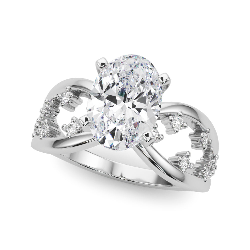 Bespoke Sidestone Round Diamond Engagement Ring — 9K/18K Gold & Platinum