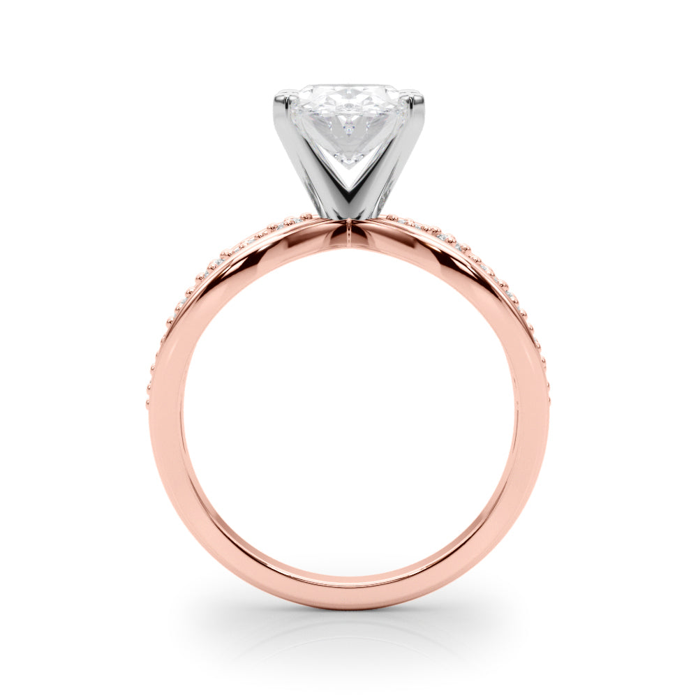 Bespoke Sidestone Round Diamond Engagement Ring — 9K/18K Gold & Platinum