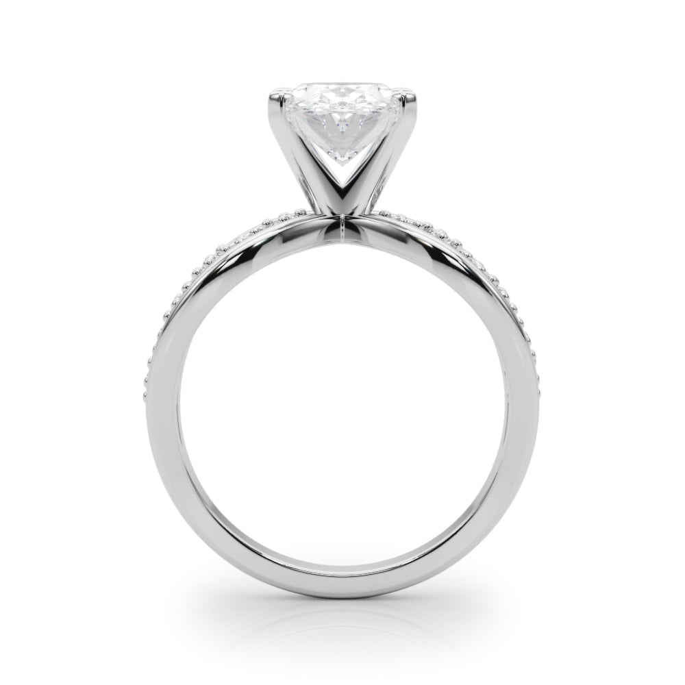 Bespoke Sidestone Round Diamond Engagement Ring — 9K/18K Gold & Platinum