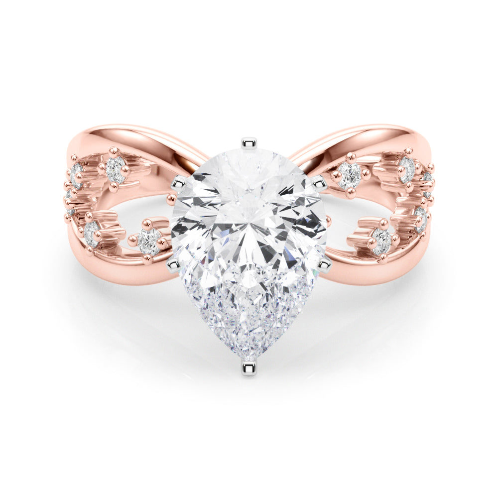 Bespoke Sidestone Round Diamond Engagement Ring — 9K/18K Gold & Platinum