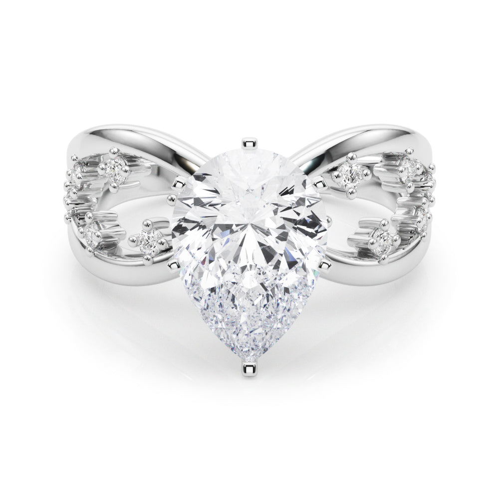Bespoke Sidestone Round Diamond Engagement Ring — 9K/18K Gold & Platinum