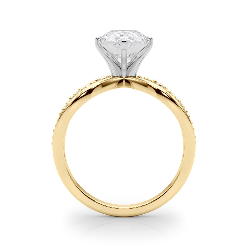Bespoke Sidestone Round Diamond Engagement Ring — 9K/18K Gold & Platinum