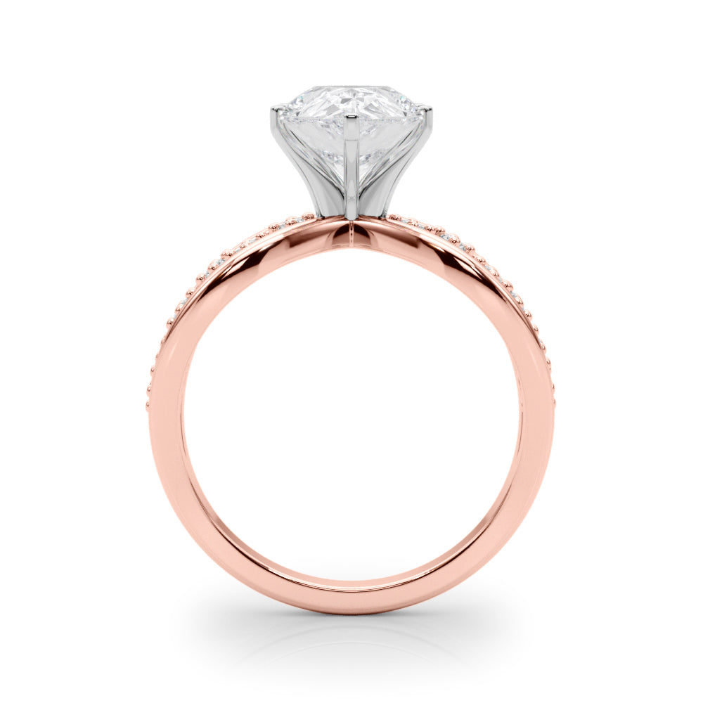 Bespoke Sidestone Round Diamond Engagement Ring — 9K/18K Gold & Platinum