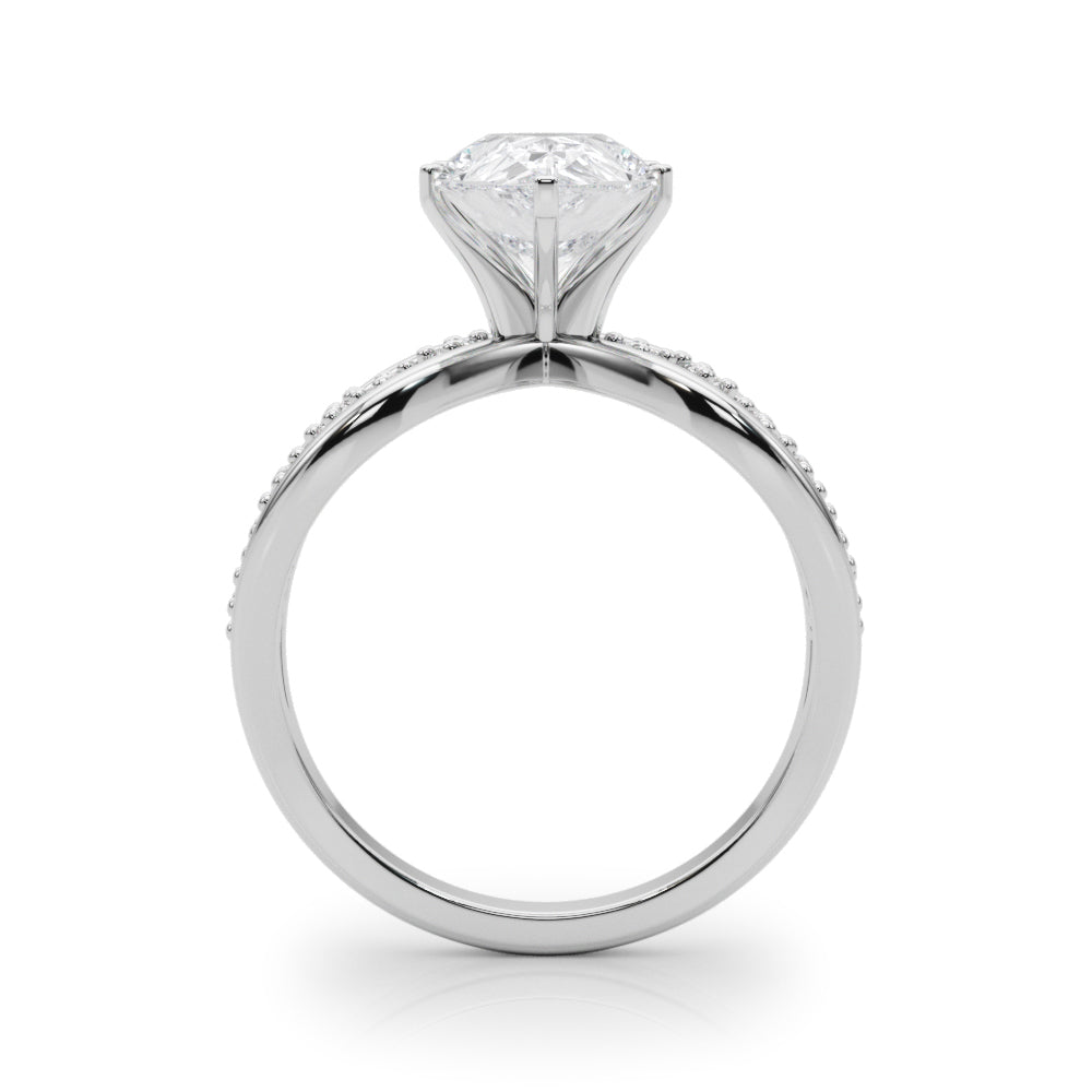 Bespoke Sidestone Round Diamond Engagement Ring — 9K/18K Gold & Platinum