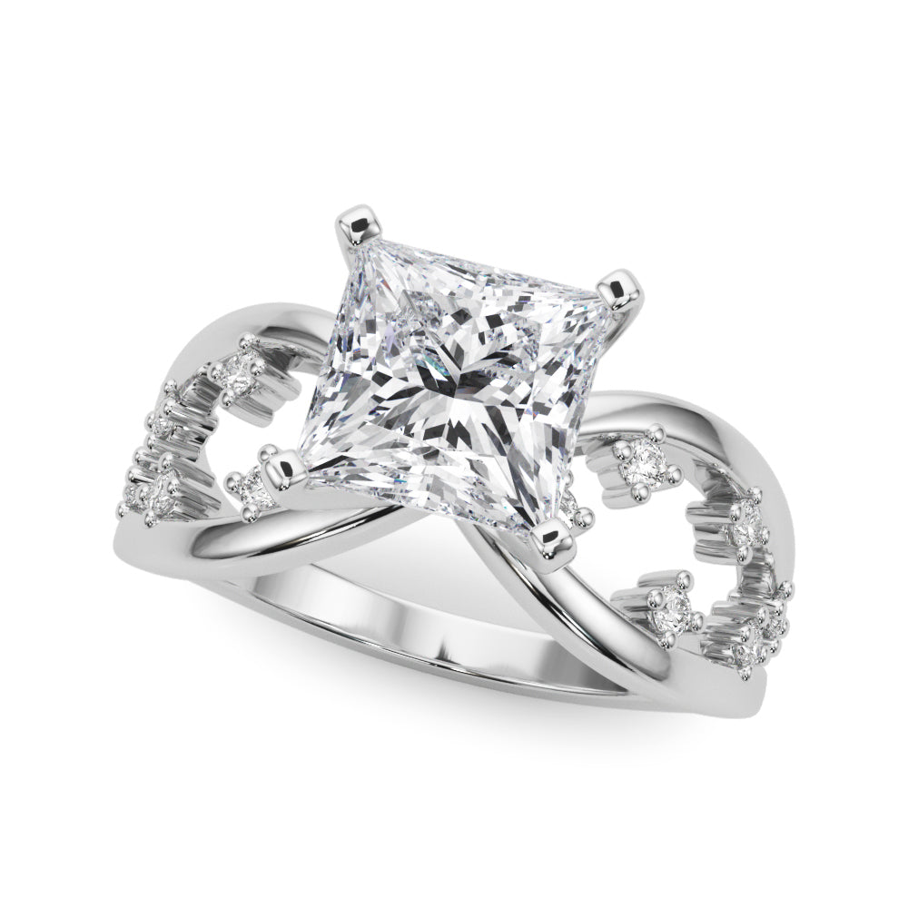 Bespoke Sidestone Round Diamond Engagement Ring — 9K/18K Gold & Platinum
