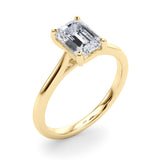 Adored Solitaire Emerald Diamond Engagement Ring — 9K/18K Gold & Platinum