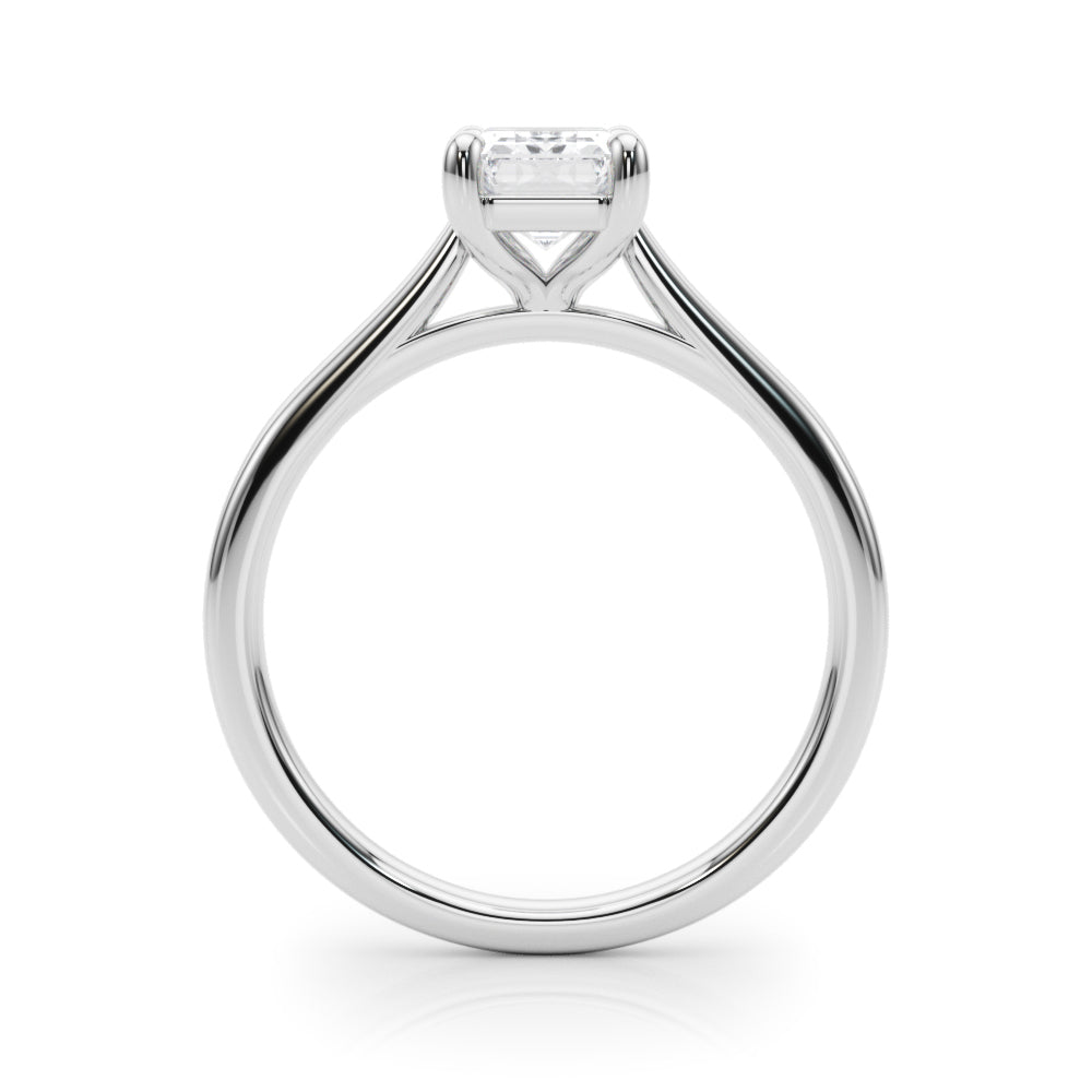 Adored Solitaire Emerald Diamond Engagement Ring — 9K/18K Gold & Platinum