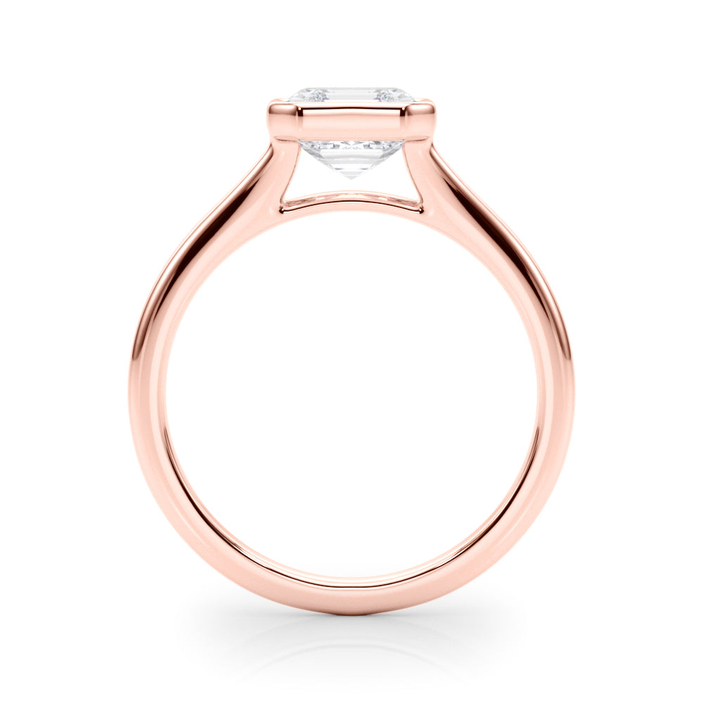 Refined Solitaire Bezel Set Round Diamond Engagement Ring — 9K/18K Gold & Platinum