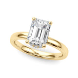 Couture Hidden Halo Ec Center Emerald Diamond Engagement Ring — 9K/18K Gold & Platinum