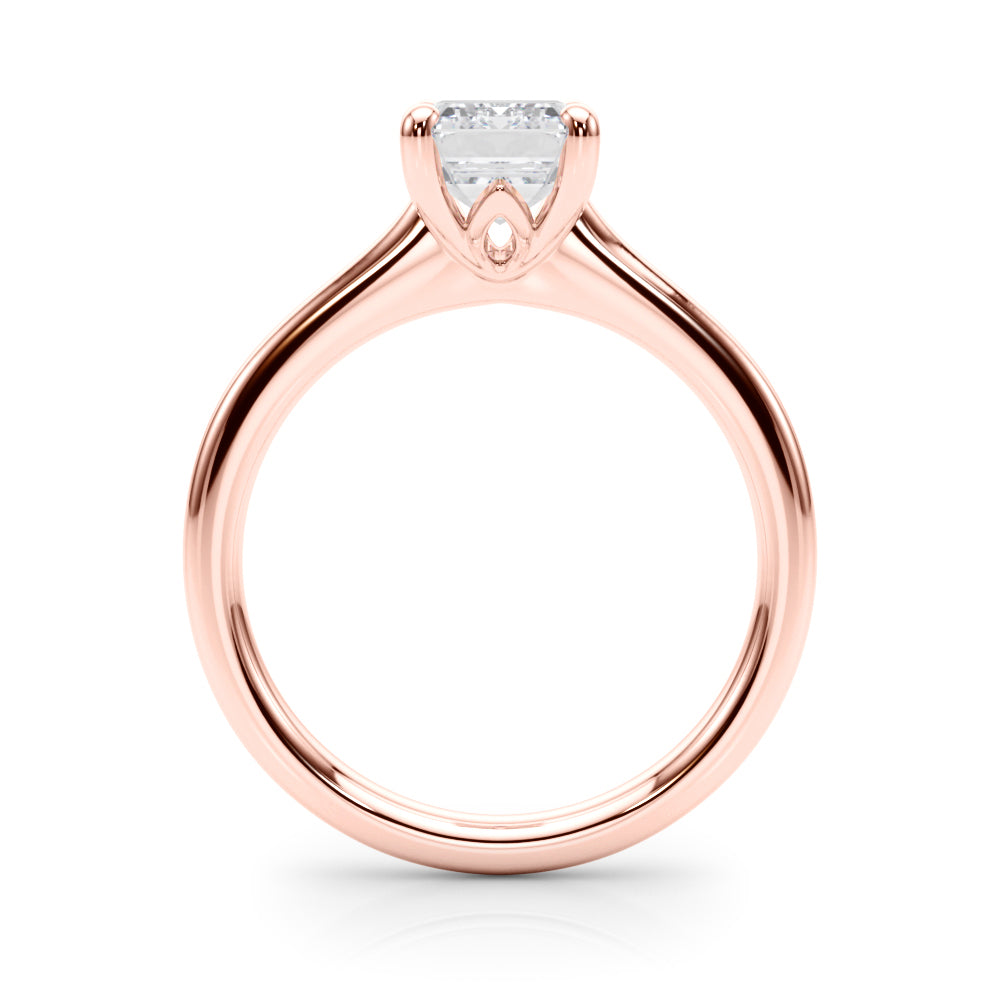 Heirloom Solitaire Cut Emerald Diamond Engagement Ring — 9K/18K Gold & Platinum