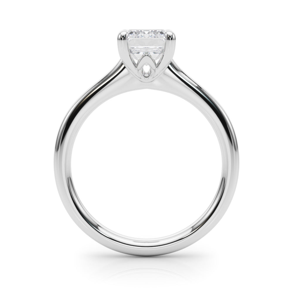 Lab-Grown D-VVS Emerald Cut Diamond Four Prong Solitaire Engagement Ring