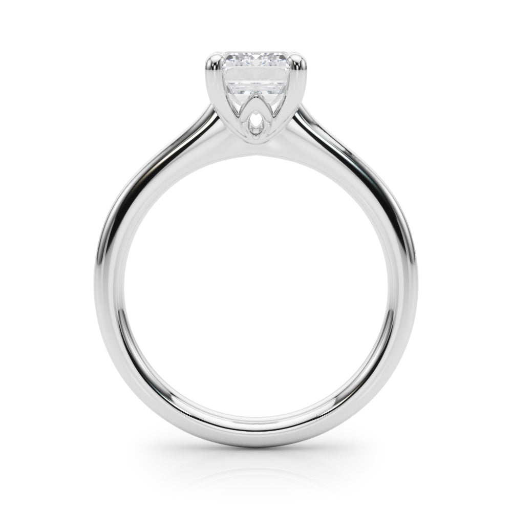 Heirloom Solitaire Cut Emerald Diamond Engagement Ring — 9K/18K Gold & Platinum