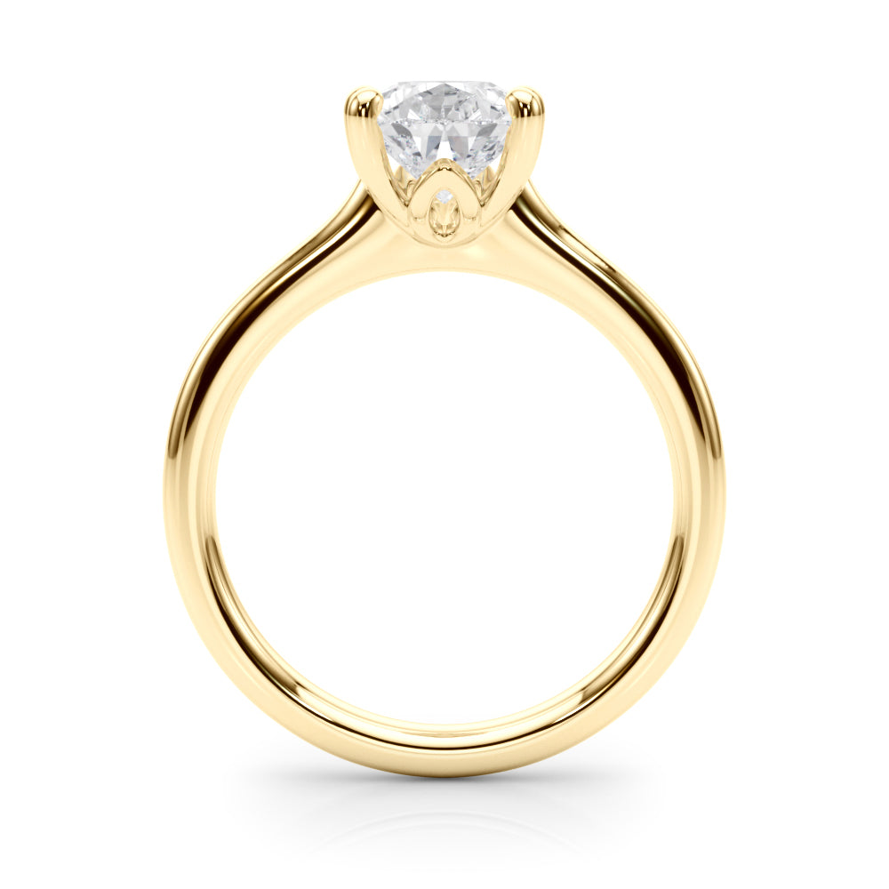 Luxe Solitaire Shape Pear Diamond Engagement Ring — 9K/18K Gold & Platinum