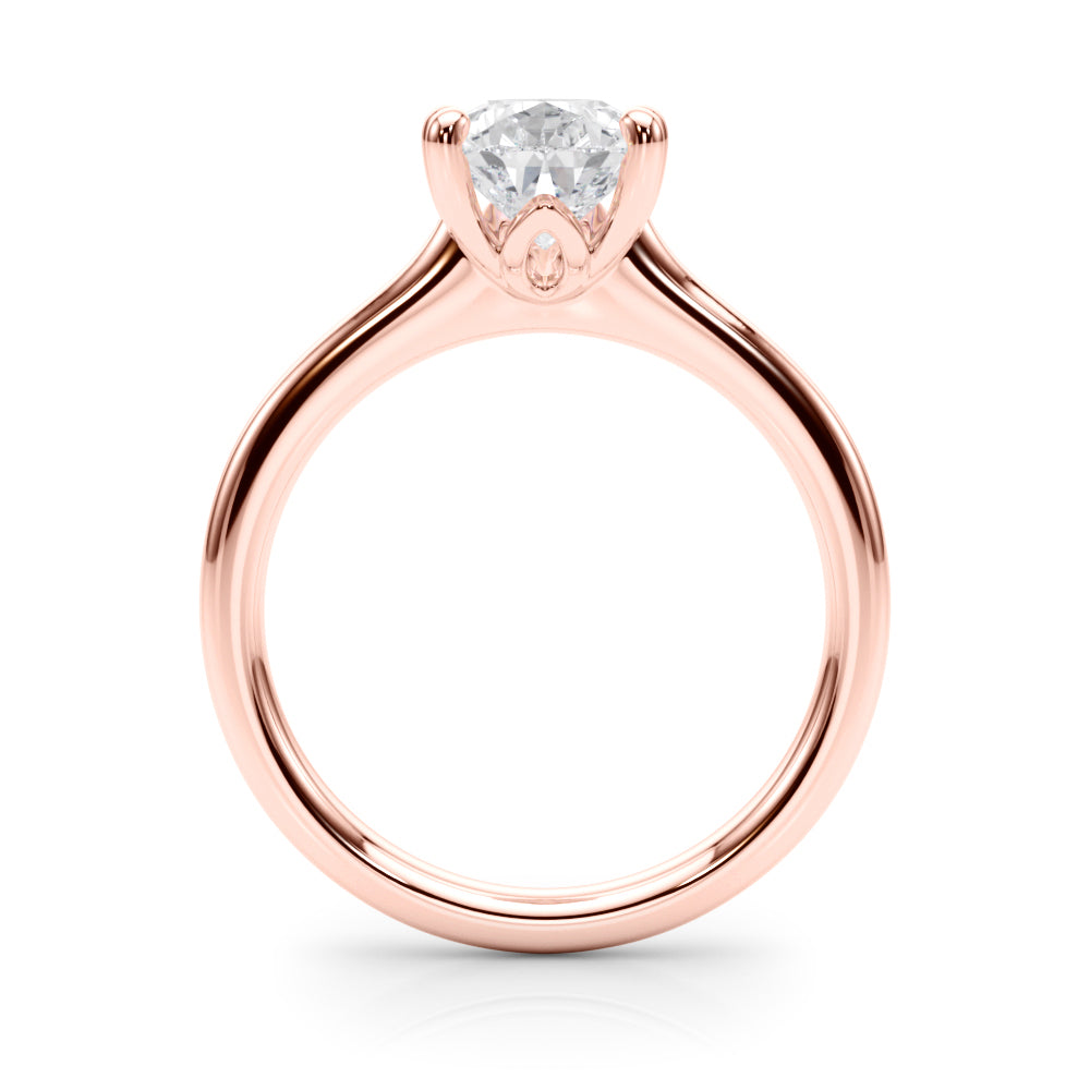Luxe Solitaire Shape Pear Diamond Engagement Ring — 9K/18K Gold & Platinum