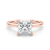  Lab-Grown Emerald  Diamond 4-Prong Solitaire Engagement Ring