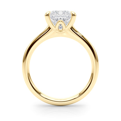 Lab-Grown D-VVS Princess Cut Diamond Solitaire Engagement Ring.