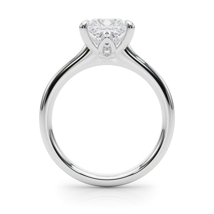 Lab-Grown D-VVS Princess Cut Diamond Solitaire Engagement Ring.