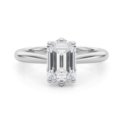 Lab-Grown Emerald Cut Diamond Six Prong Solitaire Engagement Ring Gift