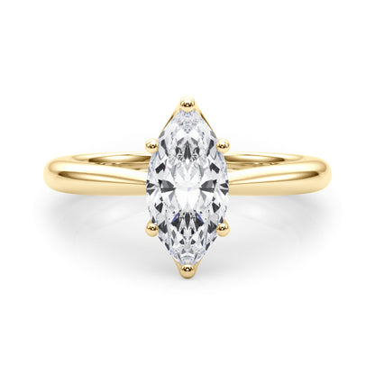 D-VVS Lab-Grown Marquise Cut Diamond Six Prong Solitaire Engagement Ring.