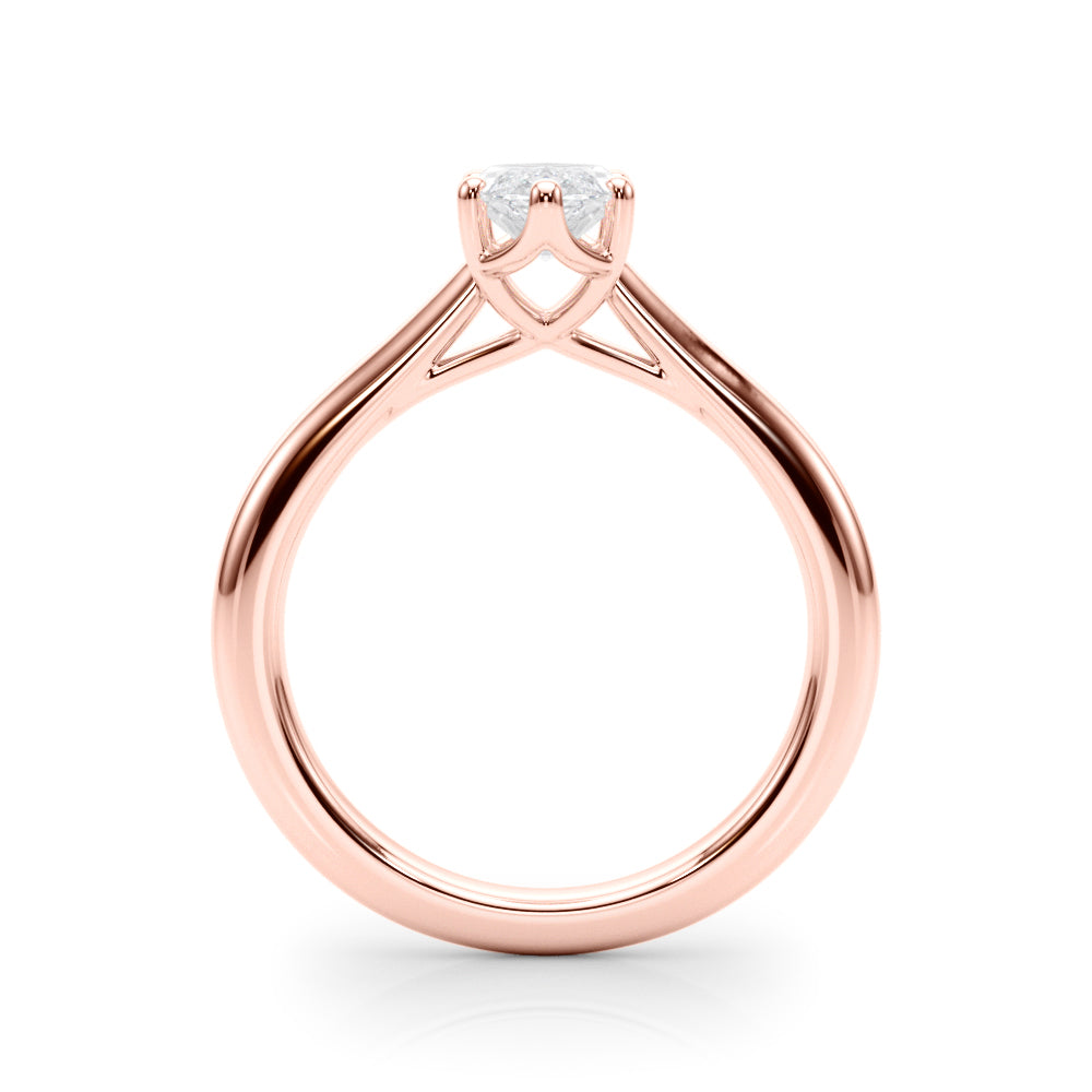 Artisan Solitaire Marquise Diamond Engagement Ring — 9K/18K Gold & Platinum