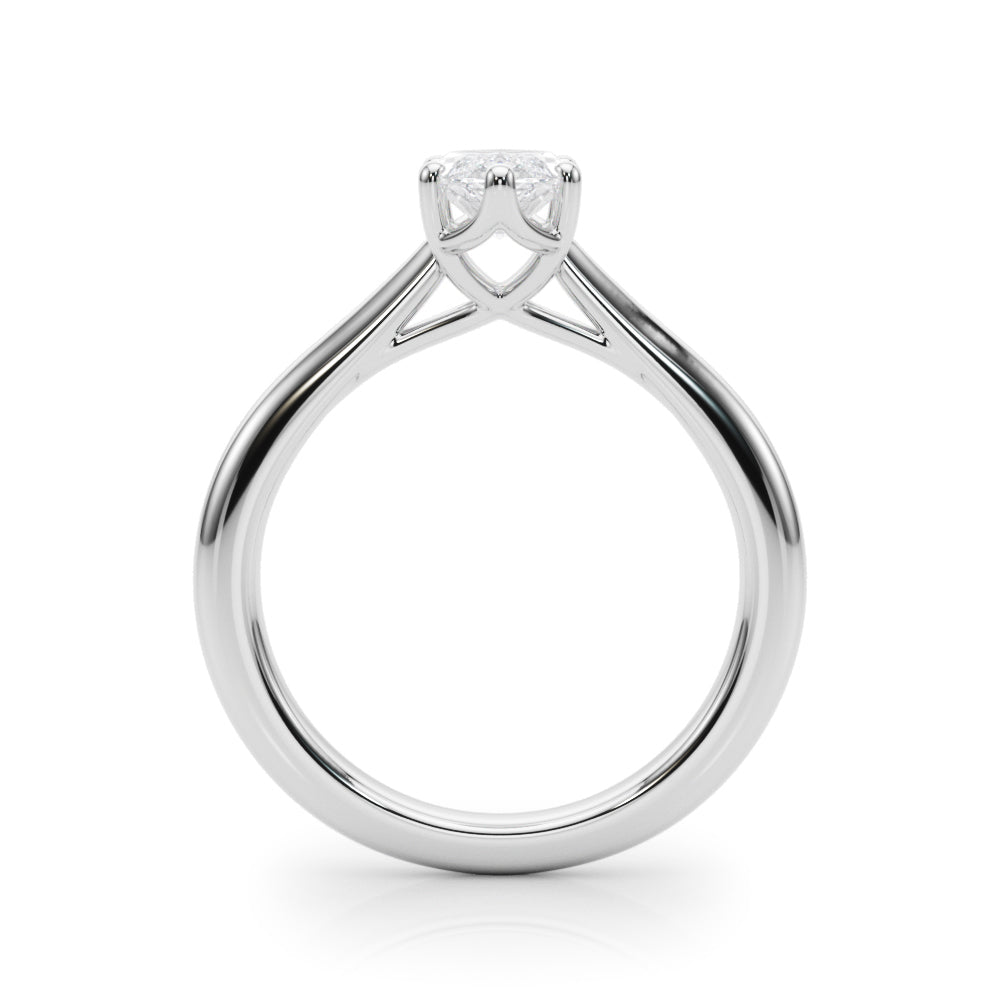 Artisan Solitaire Marquise Diamond Engagement Ring — 9K/18K Gold & Platinum