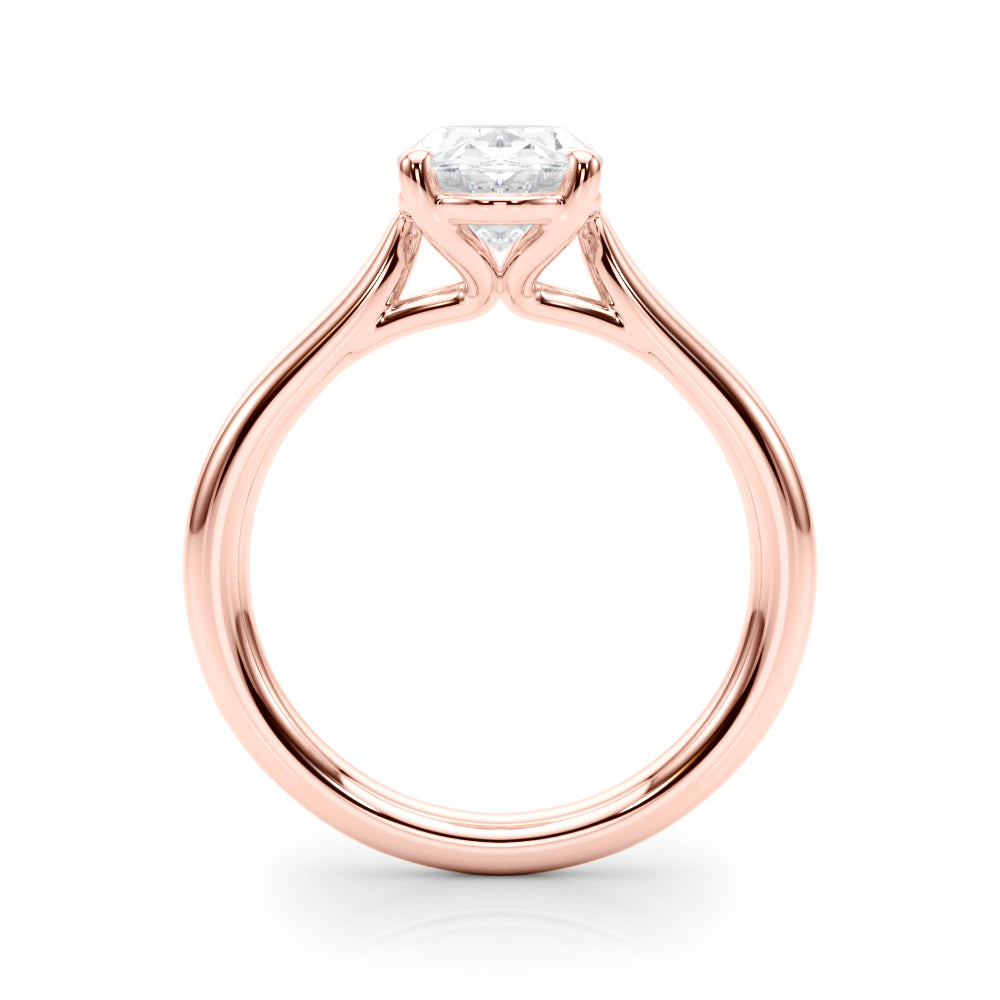 Bespoke Solitaire Oval Diamond Engagement Ring — 9K/18K Gold & Platinum