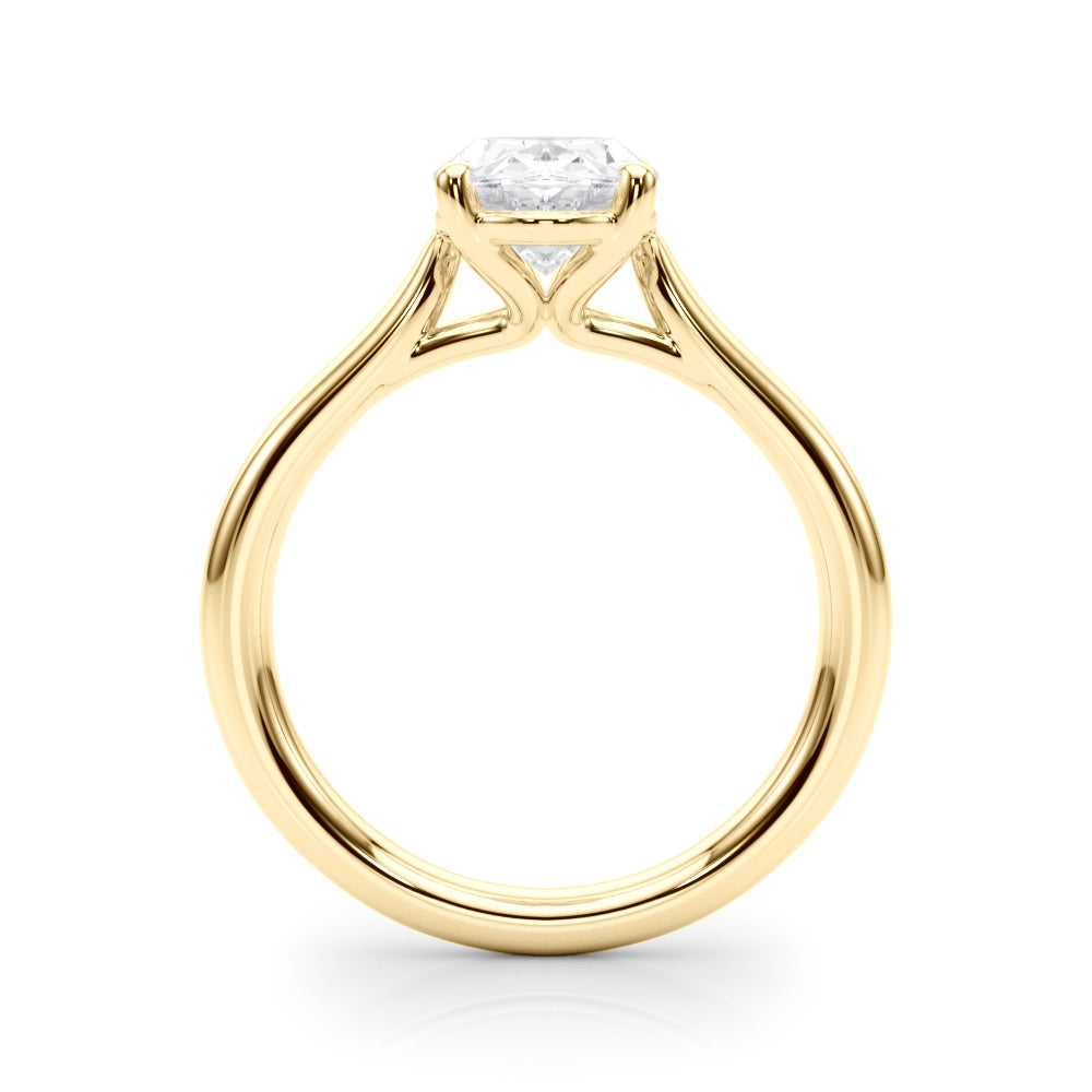 Bespoke Solitaire Oval Diamond Engagement Ring — 9K/18K Gold & Platinum