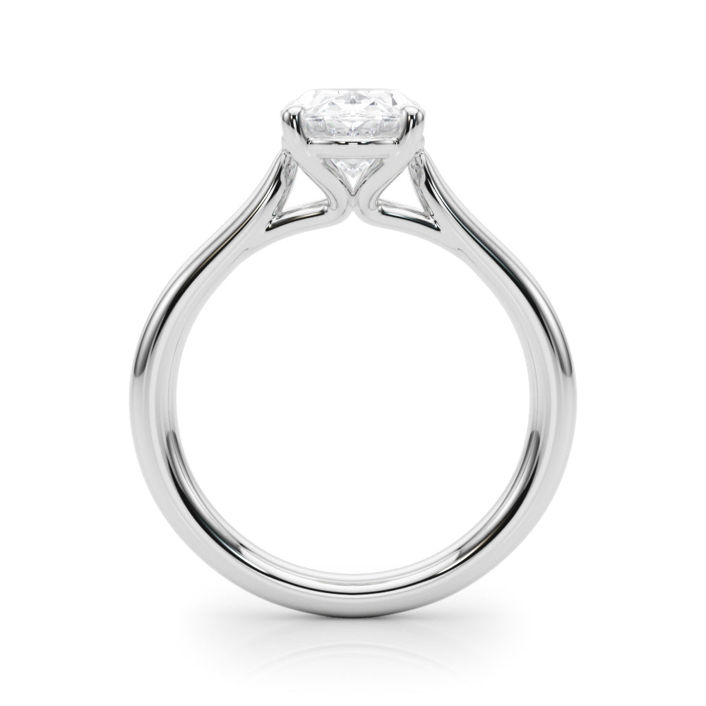 Bespoke Solitaire Oval Diamond Engagement Ring — 9K/18K Gold & Platinum