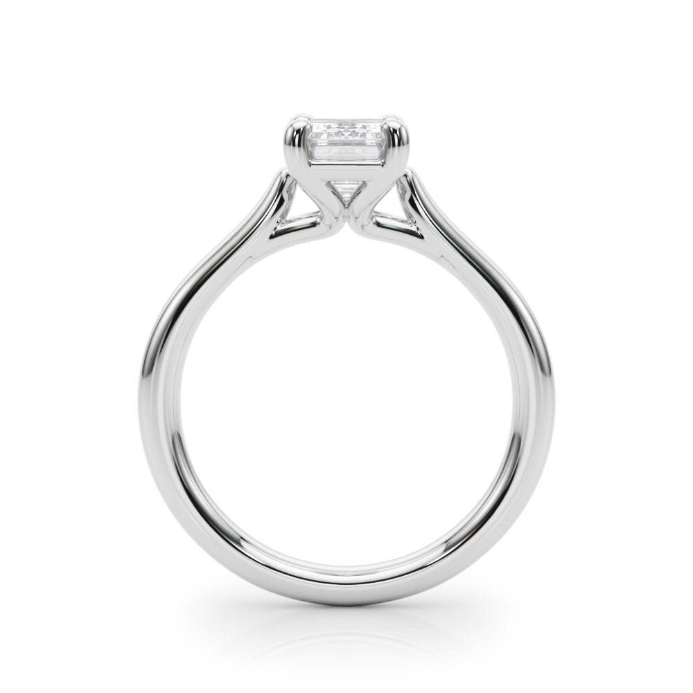 Exquisite Solitaire Cut Emerald Diamond Engagement Ring — 9K/18K Gold & Platinum