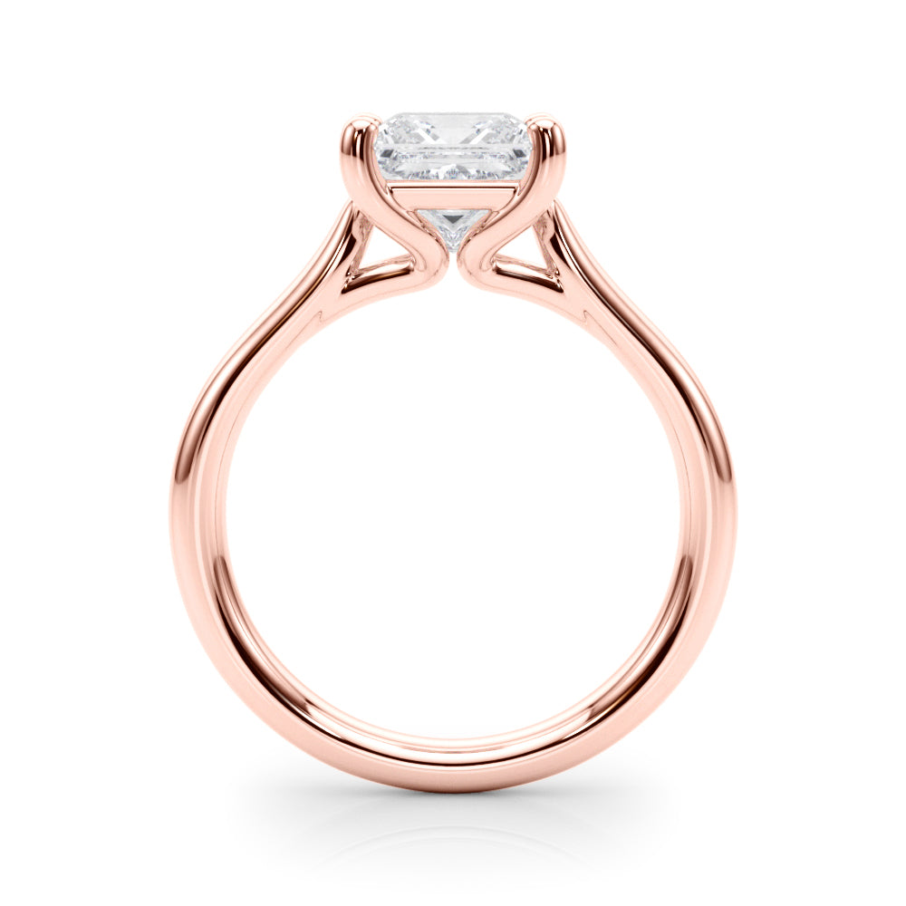 Sophisticated Solitaire Cut Princess Diamond Engagement Ring — 9K/18K Gold & Platinum