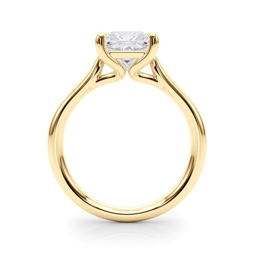 Sophisticated Solitaire Cut Princess Diamond Engagement Ring — 9K/18K Gold & Platinum