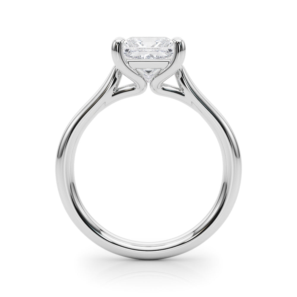 Sophisticated Solitaire Cut Princess Diamond Engagement Ring — 9K/18K Gold & Platinum