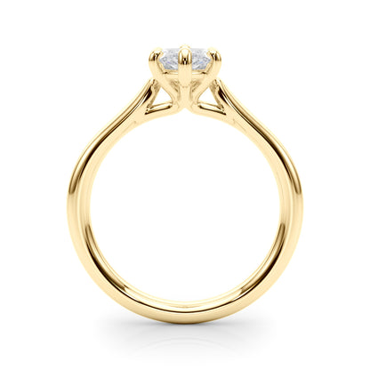 Lab-Grown D-VVS Marquise Cut Diamond 6-Prong Solitaire Engagement Ring.