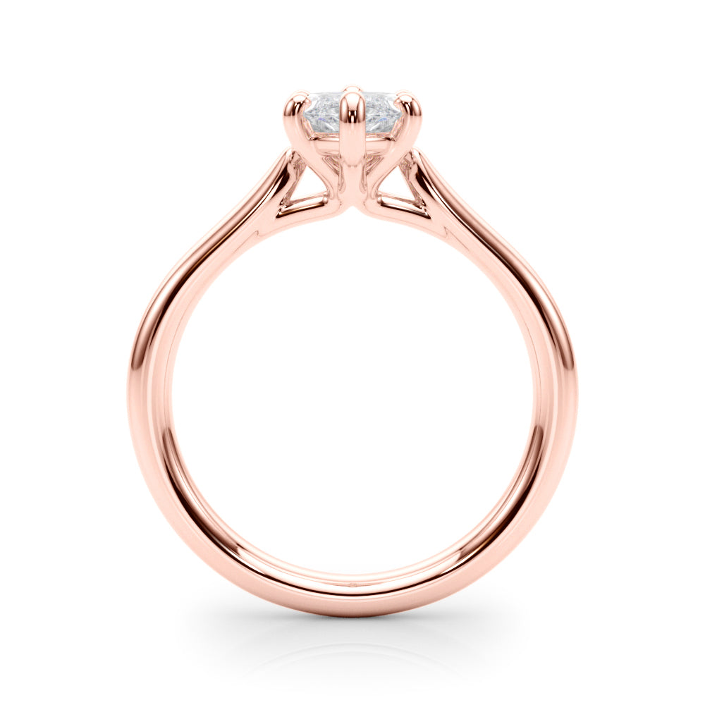 Eternal Solitaire Marquise Diamond Engagement Ring — 9K/18K Gold & Platinum
