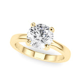 Brilliant Solitaire Round Diamond Engagement Ring — 9K/18K Gold & Platinum