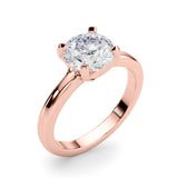 Brilliant Solitaire Round Diamond Engagement Ring — 9K/18K Gold & Platinum