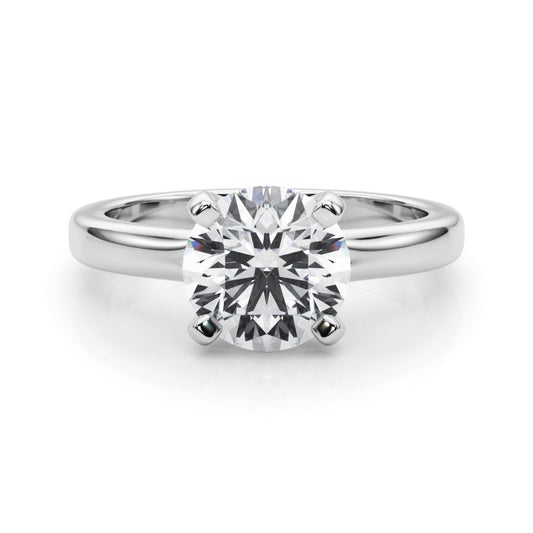 0.50ct Solitaire Round Lab Grown Diamond White Gold Prong Set Engagement Ring