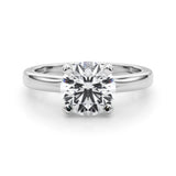 0.50ct Solitaire Round Lab Grown Diamond White Gold Prong Set Engagement Ring